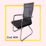 SILLA ENREJADA NEGRA ALTA SIN RUEDA SEMI EJEC