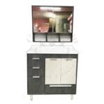 MUEBLE DE BAÑO C/BOTIQUIN CORDOBA 80 CARBONO/NUDE  BELIZE