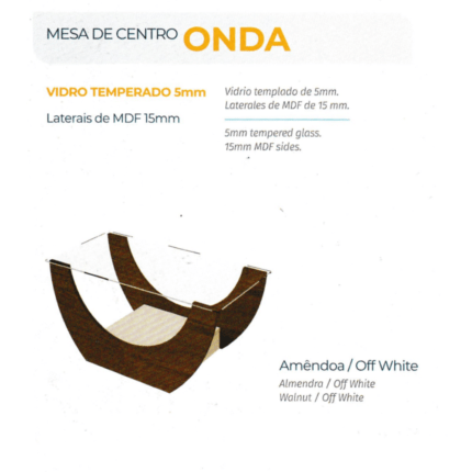 mesa centro onda