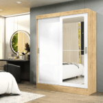 ROPERO CANCUN 2PT CORREDIZAS CAPUCCINO/BLANCO/ONIX -MAXEL-