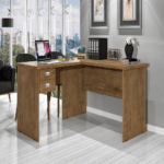 ESCRITORIO TAURUS EN "L" DE MADERA DE 2 CAJONES COLOR JEQUITIBA