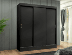 ROPERO SAN MARINO DE MADERA COLOR NEGRO -MAXEL-