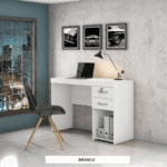 ESCRITORIO IARA DE MADERA 2 CAJONES COLOR BLANCO -JCM-