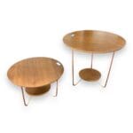 CONJUNTO MESA DE CENTRO LIZ COLOR FREIJO EJMOVEIS -MEDIDAS: CENTRO: L 60 | P 60 | A 32,5 LATERAL: L 50 | P 50 | A 51,5