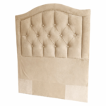 RESPALDO CAMA 1 PLAZA ESTILO CURVO CON BOTÓN  -CLMB-