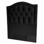 RESPALDO CAMA 1 PLAZA ESTILO CURVO CON BOTÓN  -CLMB- - Imagen 2