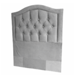 RESPALDO CAMA 1 PLAZA ESTILO CURVO CON BOTÓN  -CLMB- - Imagen 3