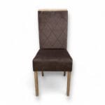 SILLA LIVIA NOGAL TELA CHOCOLATE