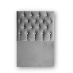 RESPALDO CAMA 1 PLAZA ESTILO RECTO CON DIAMANTES  -CLMB-