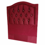 RESPALDO CAMA 1 PLAZA Y MEDIA ESTILO CURVO CON BOTONES  -CLMB-