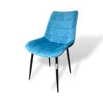 SILLA PATAS DE FIERRO TAPIZ COLOR CALIPSO FELPA