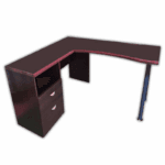 ESCRITORIO EN "L" IZQUIERDA COLOR CAFE OSCURO -AG-