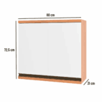 AEREO 2 PUERTAS 80 CM MACADAMIA COLOR FREIJO/BLANCO -THELA- - Imagen 3