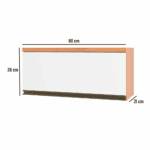 AEREO 1 PUERTA 80 CM MACADAMIA COLOR FREIJO/BLANCO - Imagen 3