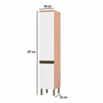 DESPENSA 2 PUERTAS MACADAMIA COLOR FREIJO/BLANCO (THELA) - Imagen 3