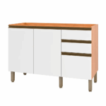 MESON 2PT 3CJ 120 CM MACADAMIA COLOR FREIJO/BLANCO (THELA)