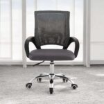 SILLA ESCRITORIO ERGONOMICA CON RESPALDO BAJO DE MALLA