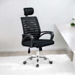 SILLA ESCRITORIO RESPALDO CON MALLA + CABECERA