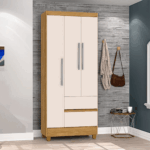 ROPERO LORETA 3PT 2CJ COLOR NATURE/OFF WHITE (JAMOVEIS) MEDIDAS: L. 74 | P. 40 | A. 1,80