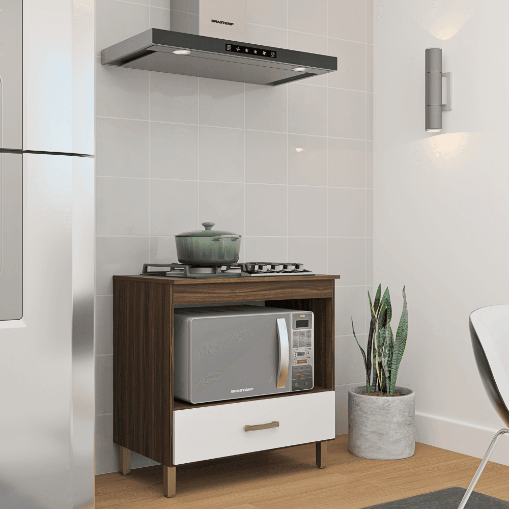catar nogueira MESON COOKTOP CATAR 1PT COLOR PALERMO/BLANCO - Imagen 1