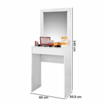 TOCADOR SOFIA DE MADERA 1 CAJÓN COLOR BLANCO - Imagen 3