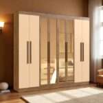 ROPERO CHICAGO DE MADERA CON 8 PUERTAS COLOR CASTAÑO/NUDE