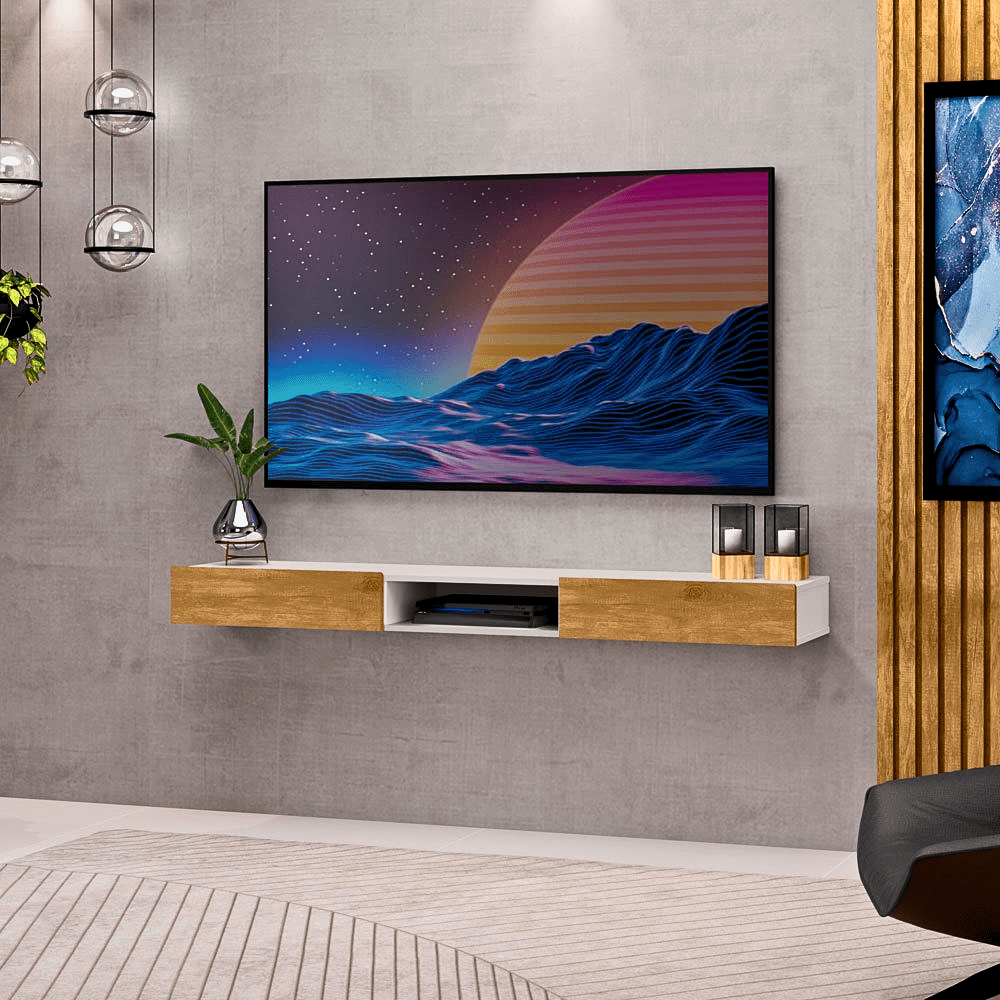 rack suspenso fondo RACK SUSPENSO DENVER 2.18 COLOR OFF WHITE/NATURE - Imagen 1