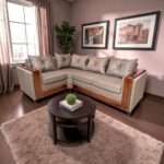 SECCIONAL BILBAO EN "L" 4 PUESTOS CON MADERA COLOR A ELECCIÓN