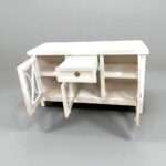 RACK/APARADOR 3 PTS 1 CJ COLOR BLANCO CON MANILLAS DORADAS - Imagen 2