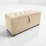 POUF BAÚL DE MADERA PLAZA KING TELA Y COLOR A ELECCIÓN - Imagen 5