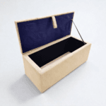 POUF BAÚL DE MADERA PLAZA KING TELA Y COLOR A ELECCIÓN - Imagen 6