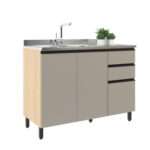 MESON ANDRIA 120CM 2PT 3CJ COLOR NATURALE/NUDE -MVS SUL-