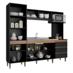 KIT COCINA VITORIA 5 PT 3CJ COLOR NEGRO (soluzione) - Imagen 2
