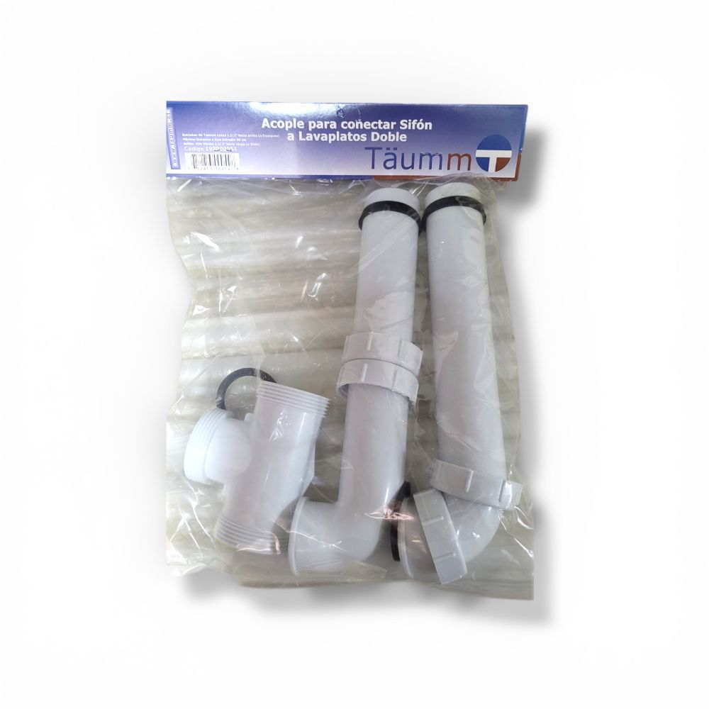 SIFON PARA LATA 150 CM ACOPLE CONECTA SIFON PARA LAVAPLATOS DOBLE 150 CM - Imagen 1