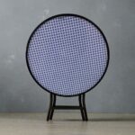 MESA PLEGABLE REDONDA PEQUEÑA CON VIDRIO DBY - Imagen 2