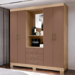 ROPERO MARROCOS 2 PT 3 CJ COLOR CAPUCCINO/TERRACOTA  -MXL-