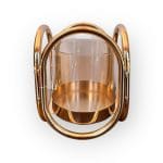 CANDELABRO DE METAL/VIDRIO ESTILO ARGOLLAS - Imagen 2