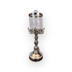 CANDELABRO DE METAL/VIDRIO CON TAPA