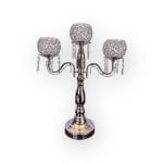 CANDELABRO GIGANTE DE METAL/VIDRIO 3 BRAZOS