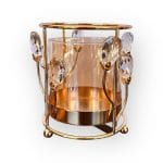 CANDELABRO DE METAL/VIDRIO ESTILO LAGRIMAS