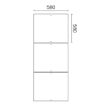 KIT ESPEJOS ROPERO SANTANA 580 X 580  3MM - 3 HOJAS