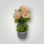 FLORERO ESTILO MAGNOLIA PLASTICA / MACETA CERAMICA - Imagen 2