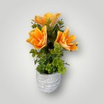 FLORERO ESTILO MAGNOLIA PLASTICA / MACETA CERAMICA