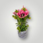 FLORERO ESTILO MAGNOLIA PLASTICA / MACETA CERAMICA - Imagen 3