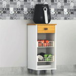 VERDULERO AMORA 2 CANASTAS COLOR BLANCO/CINAMOMO FLEX  -CHF-