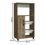 VERDULERO KELLY 1 PUERTA COLOR ITAUBA -IRM- - Imagen 2