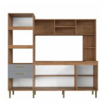 KIT COCINA MELYNA 6 PT 3 CJ COLOR FREIJO/GRIS -IRM- - Imagen 2