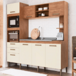 KIT COCINA MELYNA 6 PT 3 CJ COLOR FREIJO/OFF WHITE -IRM-