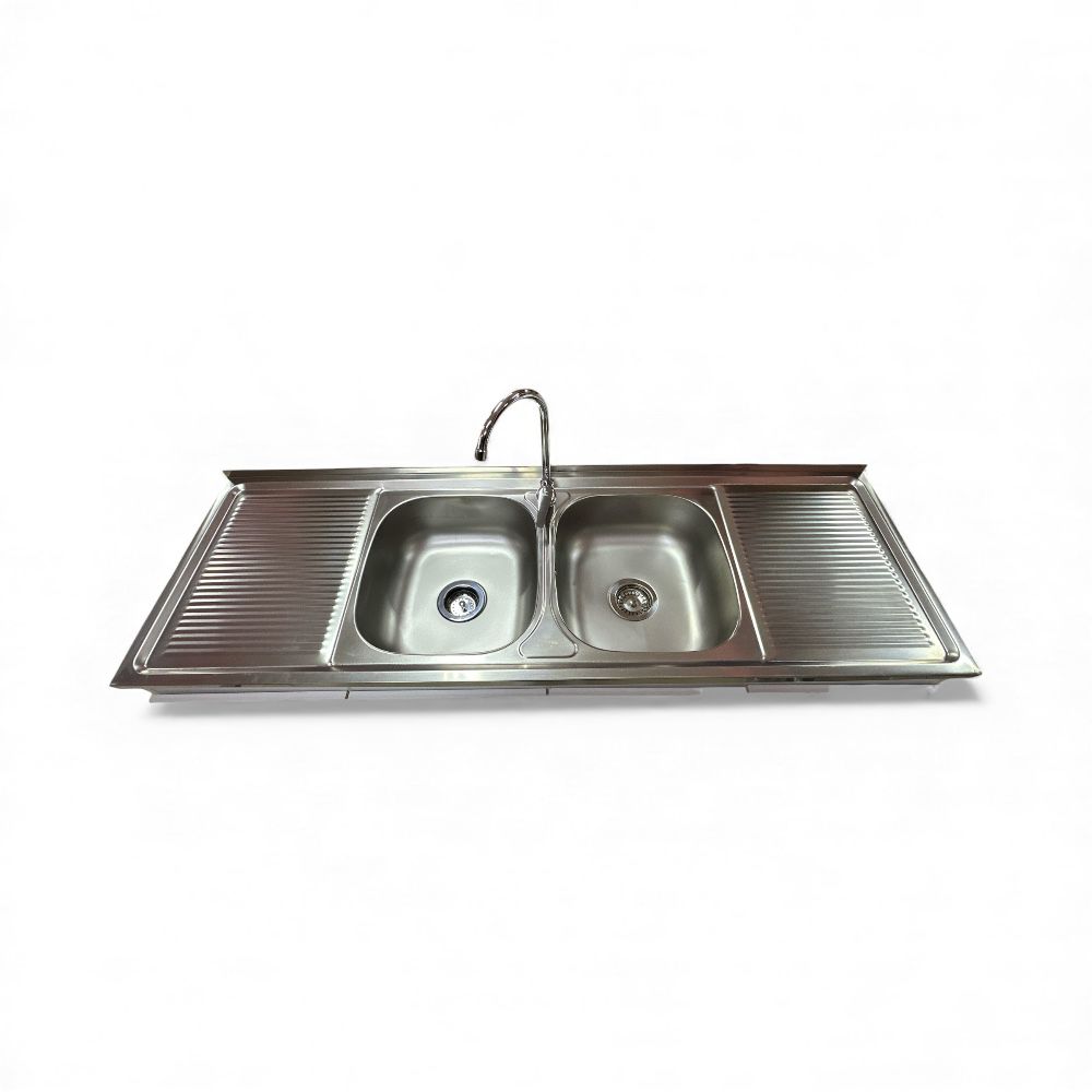 lata lav. 150 cm LATA LAVAPLATOS 150X50 SOBREPONER P/MM (2B+2S) - Imagen 1