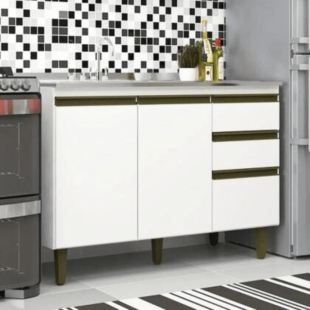 meon cecilia 12 bl MESON COCINA CECILIA 2PT 3CJ COLOR BLANCO -JCRV- - Imagen 1